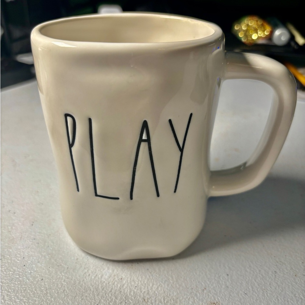 Rae Dunn White 'Play' Mug